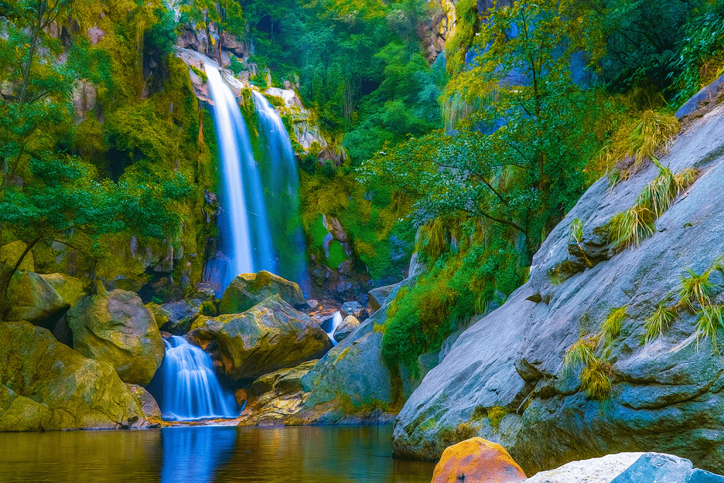 beautiful waterfalls near kathmandu