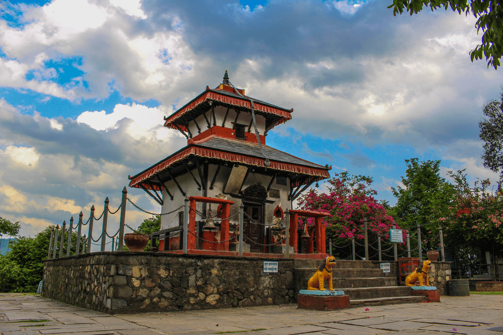 bhadrakali temple in pokhara for Bishwakarma Puja