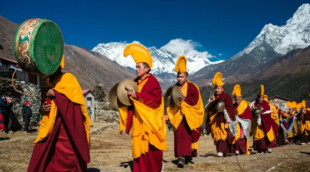 Mani Rimdu at Tengboche Monastery in the Everest region