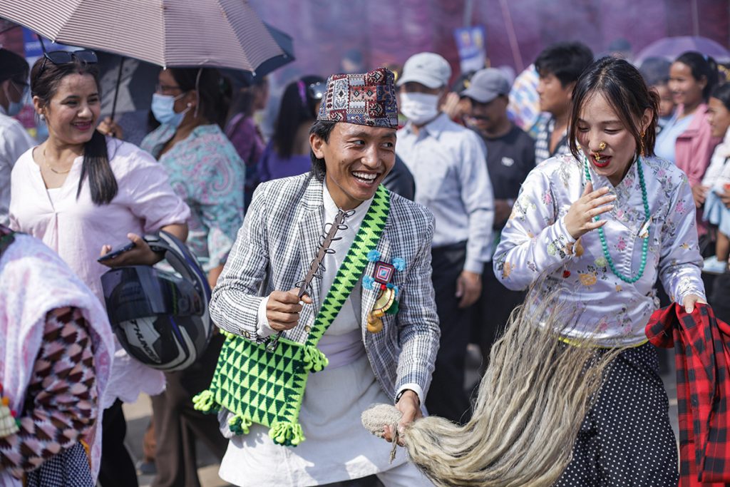 Sakela dancers in the eastern hills